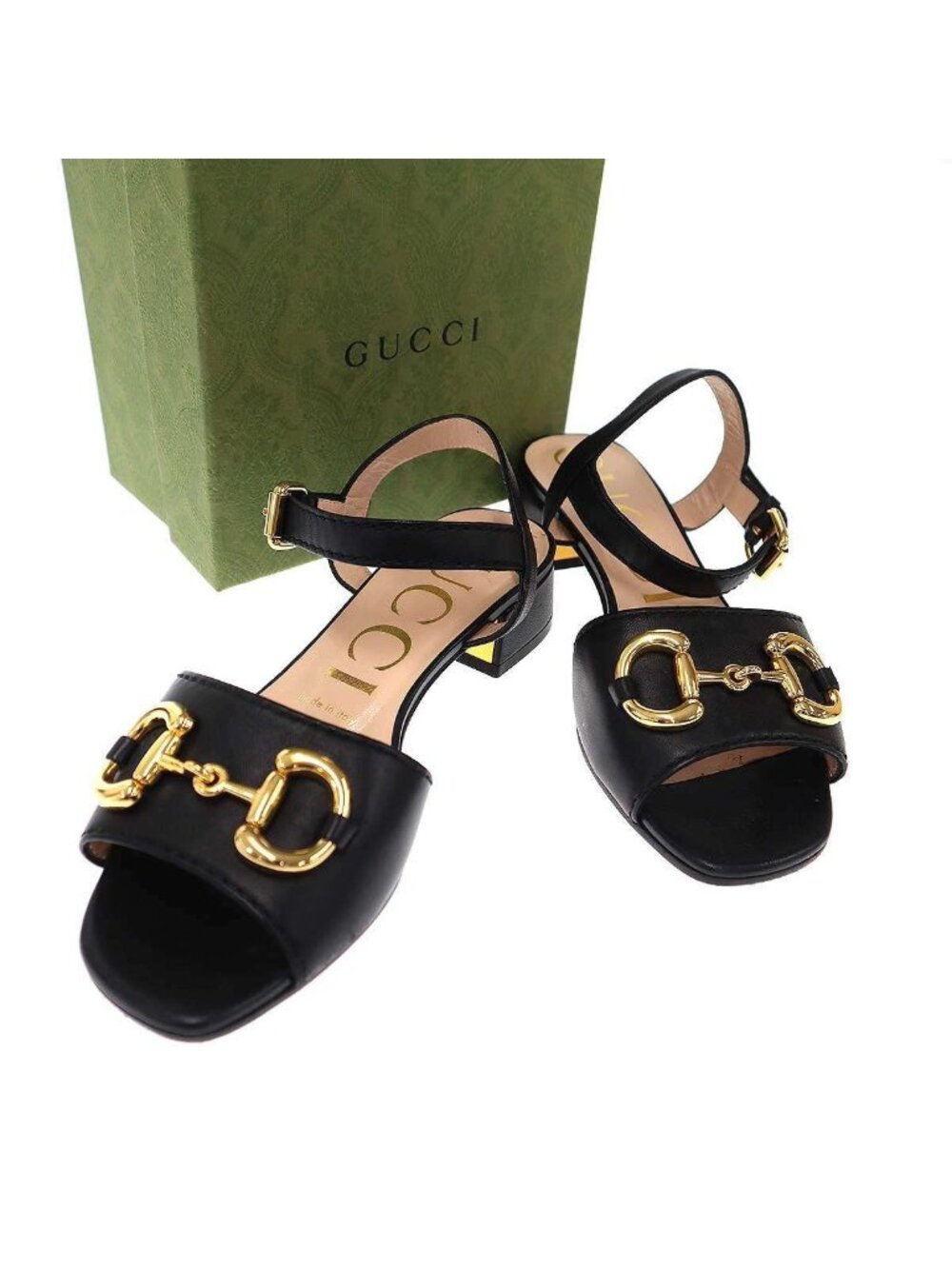 Gucci Horsebit Strap Sandals Black